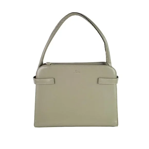 Halston Satchel, Sage Vegan Leather with Matching Interior - Picture 2 of 7
